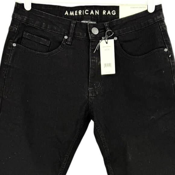 American Rag Men's Comfort Stretch Slim Fit Black Denim Jeans Size 30x32 NWT - Picture 3 of 11